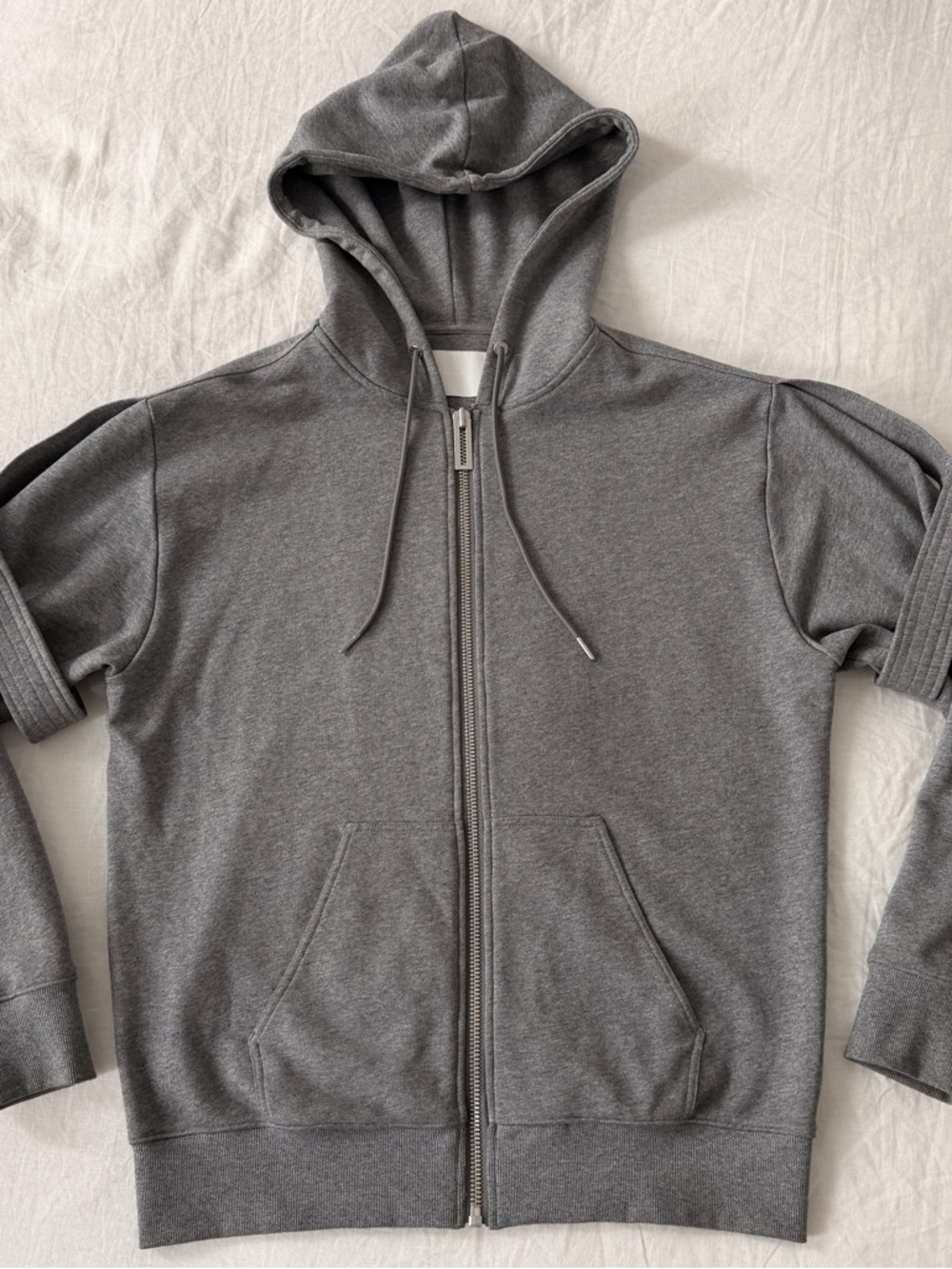 Dion Lee Grey Melange Zip-Up Sweatshirt